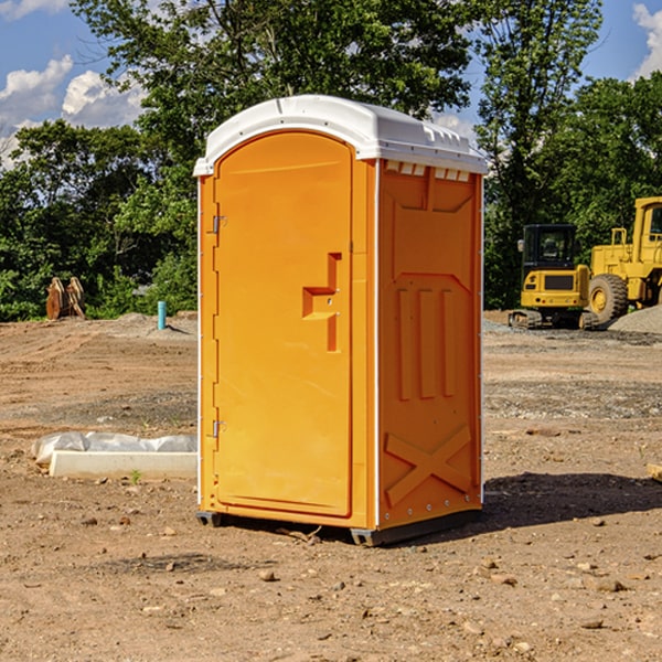 can i customize the exterior of the portable toilets with my event logo or branding in Baker